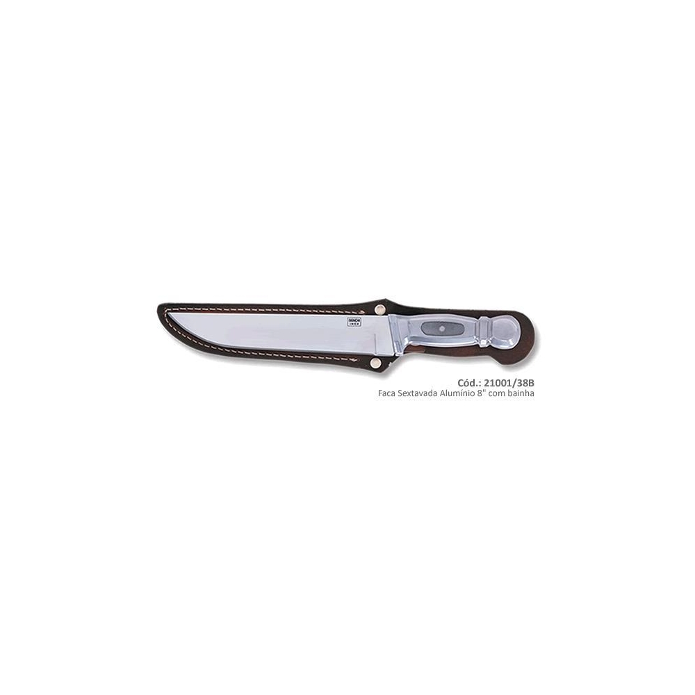 FACA BIANCHI SEXTAVADA ALUMINIO 8´´ COM  BAINHA