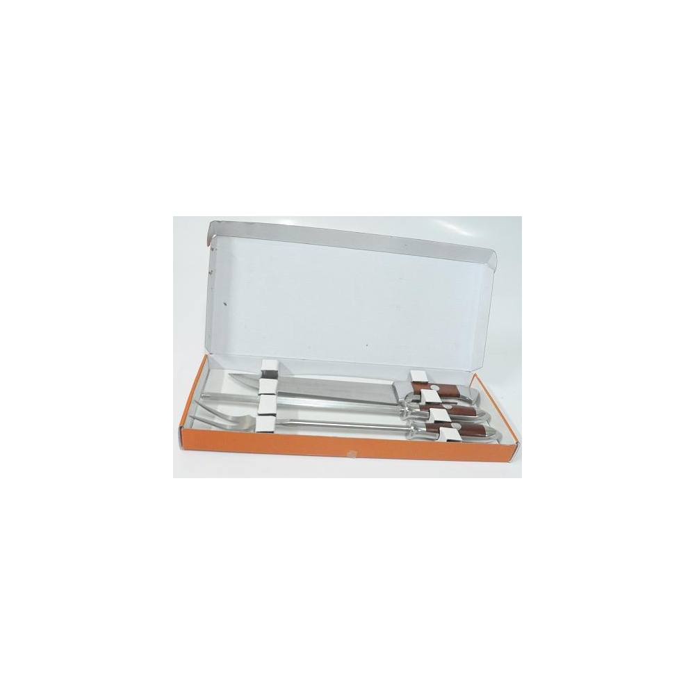 CONJUNTO CHURRASCO ZEBU FACA/GARFO/CHAIRA CAIXA PAPEL