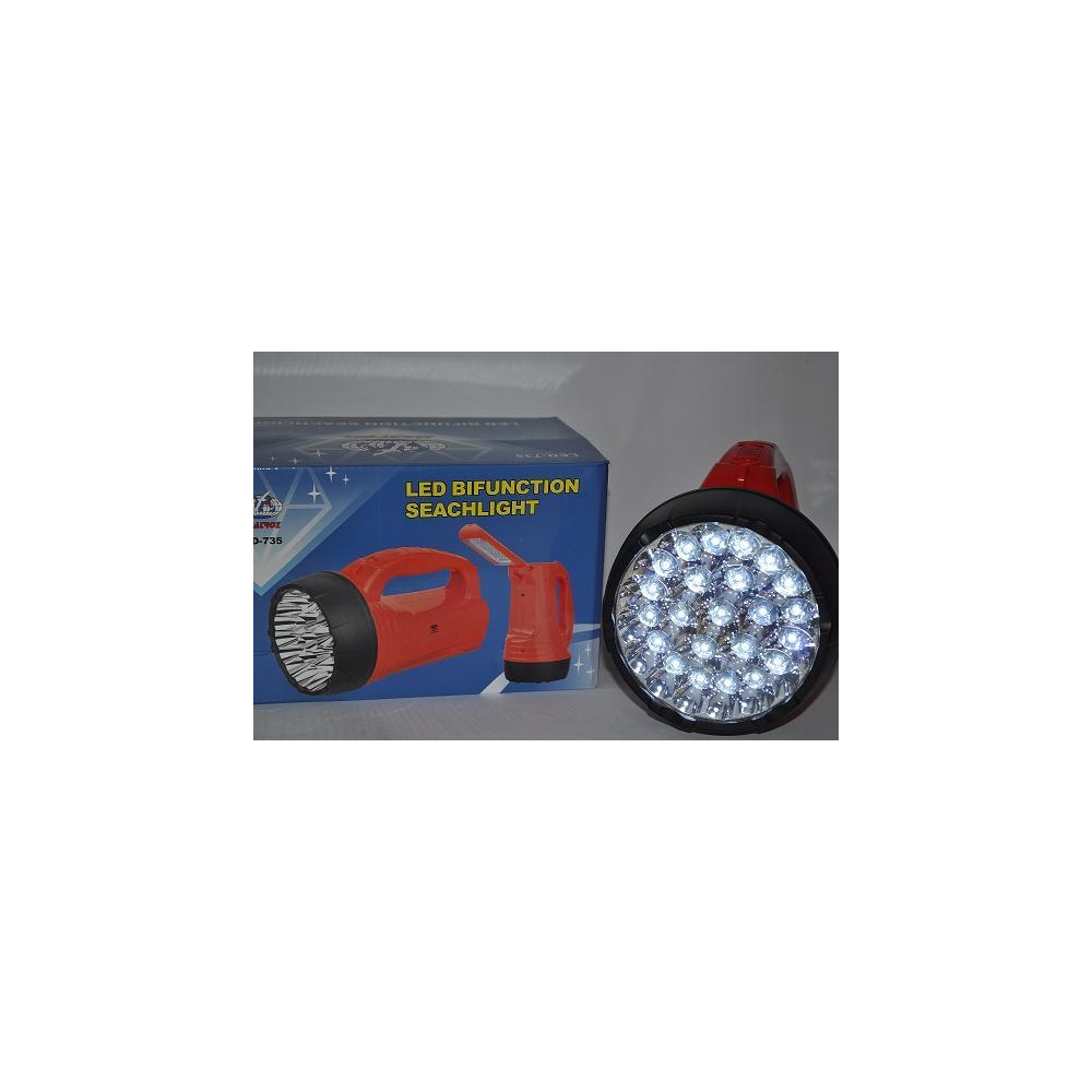 LANTERNA RECARREGAVEL ALBATROZ 23 LEDS +16LED REFERÊNCIA.735