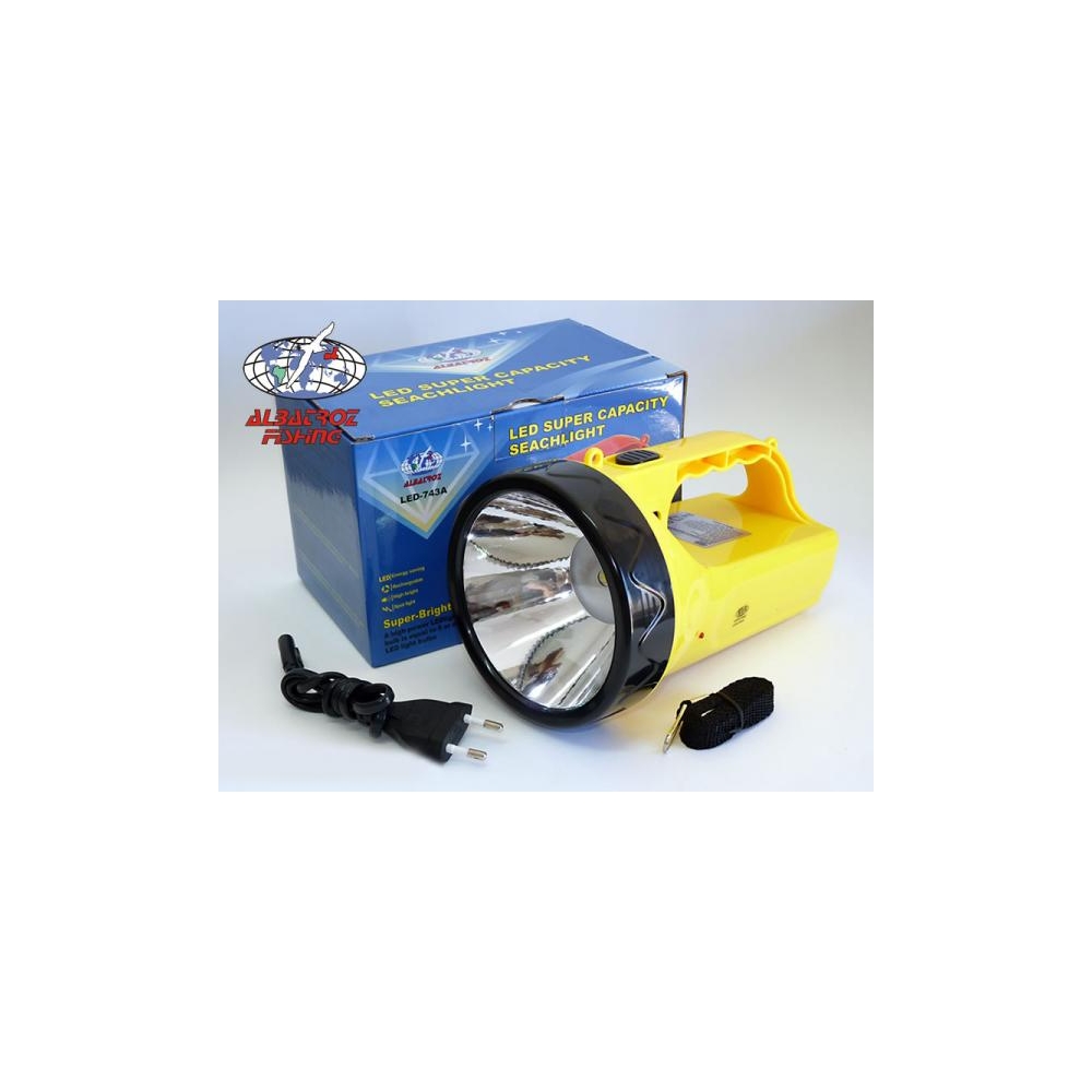 LANTERNA RECARREGAVEL ALBATROZ 1 DEN AMARELO REF.743A 1W
