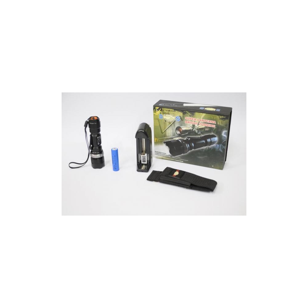 LANTERNA METAL PRETA RECARREGAVEL 140W MINI DS