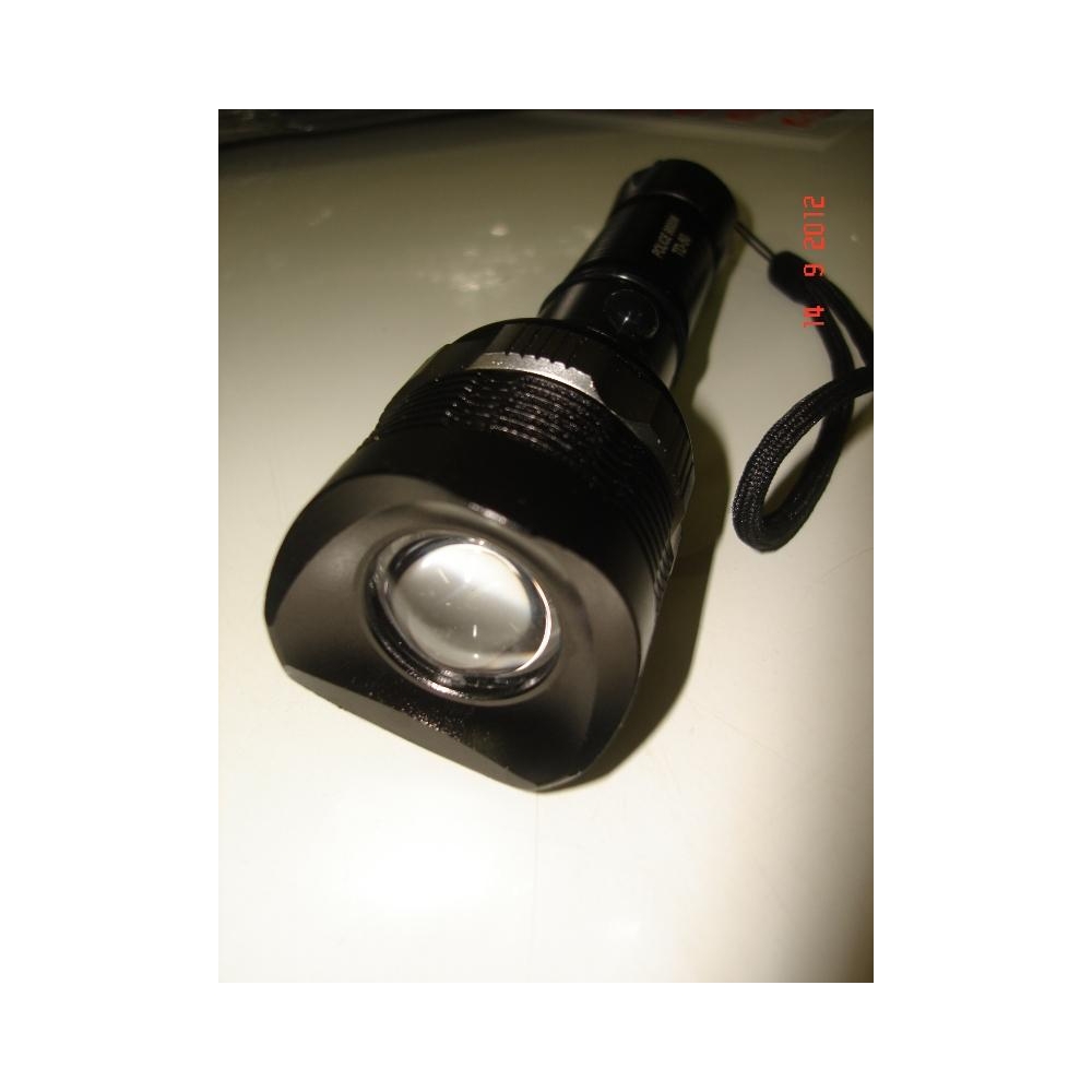 LANTERNA METAL PRETA RECARREGAVEL TAUE 9000W/2500 LUMENS
