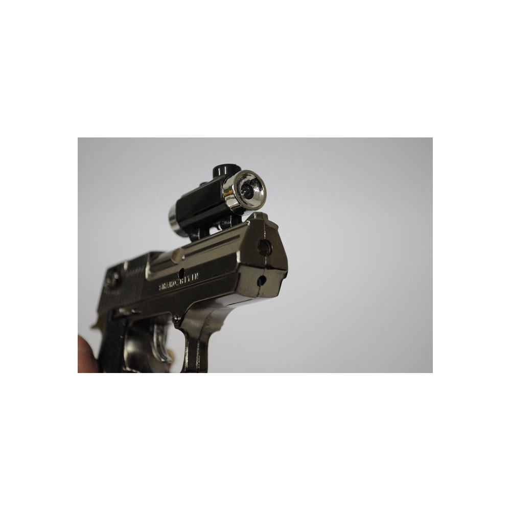 ISQUEIRO AUTOMATICO PISTOLA LANTERNA/LASER