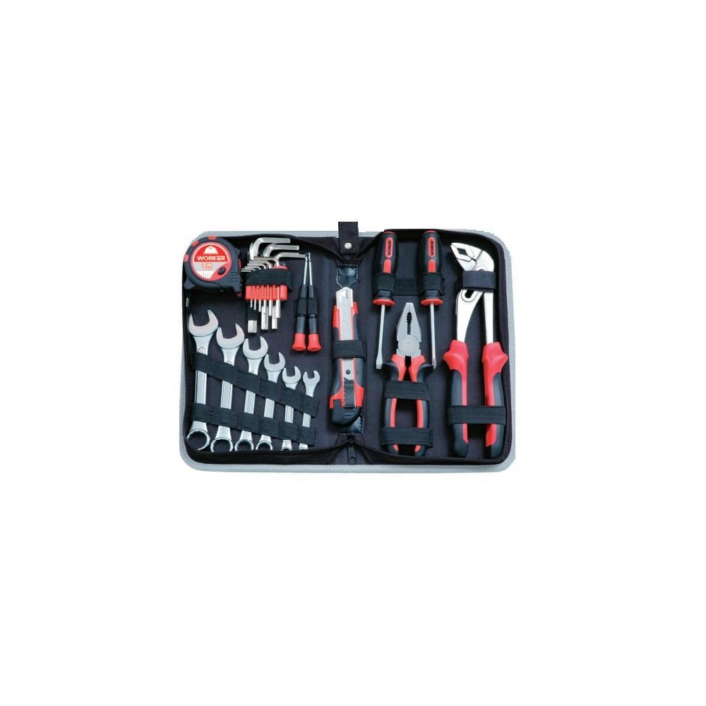 JOGO FERRAMENTAS  WORKER - PROFISSIONAL 23 PECAS COM TRENA