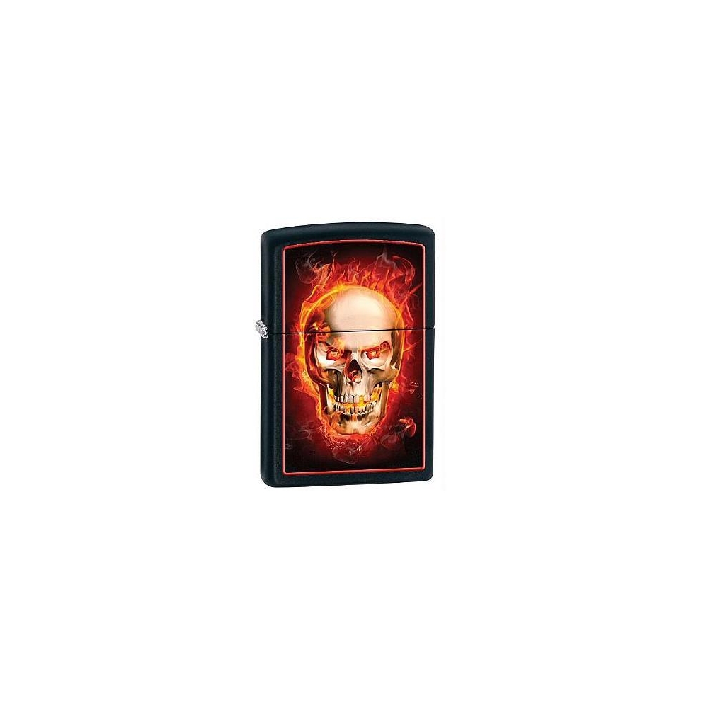 ISQUEIRO ZIPPO CAVEIRA PRETO FOSCO 28307